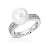 14KT White Gold 10.20ct Pearl and Diamond Ring