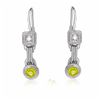 14KT White Gold 0.78ctw Yellow Sapphire and Diamond Earrings