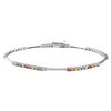 18KT White Gold 2.43ctw Multi Color Sapphire Bracelet