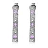 14KT White Gold 0.57ctw Pink Sapphire and Diamond Earrings