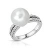 14KT White Gold 10.23ct Pearl and Diamond Ring