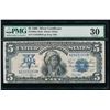 Image 1 : 1899 $5 Chief Silver Certificate PMG 30