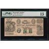 Image 1 : 1862 $1 City of Natchez Obsolete Note PMG 15