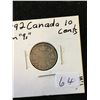 Image 1 : 1892(SM 9,s) CANADA 10 CENTS
