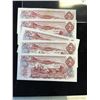 Image 2 : 1974 BANK OF CANADA $2 NOTES 5 NOTES IN SEQUENCE