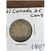 Image 1 : 1921 CANADA 25 CENTS
