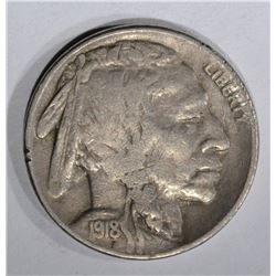 1918-S BUFFALO NICKEL, VF
