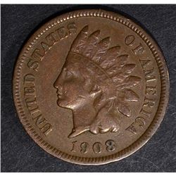 1908-S INDIAN CENT, VF