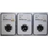 Image 1 : 1957, 59 & 61 WASHINGTON QUARTERS, NGC PF-68