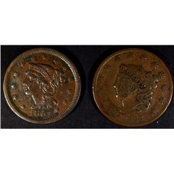 1833 VG & 1851 VF/XF LARGE CENTS