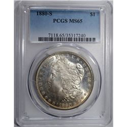 1880-S MORGAN DOLLAR PCGS MS65