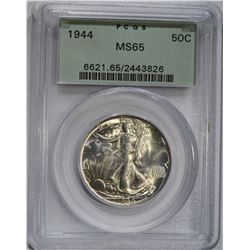 1944 WALKING LIBERTY HALF DOLLAR PCGS MS-65