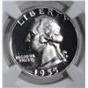 Image 2 : 1955 WASHINGTON QTR NGC PF67 CAMEO
