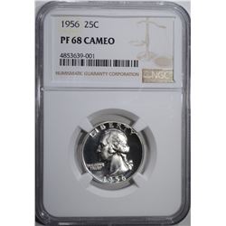 1956 WASHINGTON QTR NGC PF68CAMEO