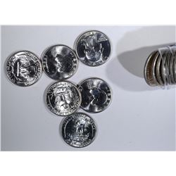 1964 BU WASHINGTON QTR ROLL