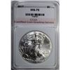 Image 1 : 2017 AMERICAN SILVER EAGLE, CCGS PERFECT GEM BU