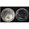 Image 2 : 2-DIFFERENT BU WORLD ONE OUNCE SILVER COINS