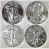 Image 1 : 1994, 2002, 11, & 12 BU AMERICAN SILVER EAGLES