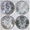 Image 2 : 2002, 03, 08 & 14 BU AMERICAN SILVER EAGLES