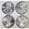 Image 1 : 2002, 04, 06 & 2010 BU AMERICAN SILVER EAGLES
