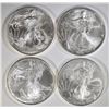 Image 1 : 2000, 03, O6 & 08 BU AMERICAN SILVER EAGLES