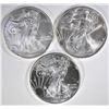Image 1 : 2002, 03 & 2015 BU AMERICAN SILVER EAGLES