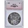 Image 1 : 1992 AMERICAN SILVER EAGLE WHSG PERFECT GEM BU