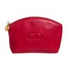 Image 1 : Christian Dior Red Leather Zip Top Small Pouch