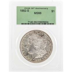 1882-S $1 Morgan Silver Dollar Coin PCGS MS66