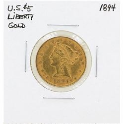 1894 $5 Liberty Head Half Eagle Gold Coin