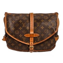 Louis Vuitton Monogram Canvas Leather Saumur 28 cm Messenger Bag