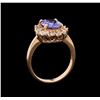 Image 4 : 14KT Rose Gold 2.68 ctw Tanzanite and Diamond Ring