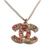 Image 2 : Chanel Gold Multicolor Rhinestone CC Necklace 07A