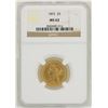 Image 1 : 1893 $5 Liberty Head Half Eagle Gold Coin NGC MS62