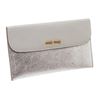 Image 2 : Miu Miu Silver Metallic Leather Long Envelope Wallet