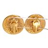 Image 4 : Chanel Gold CC Large Disc Clip On Earrings 94P