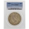 Image 1 : 1925 $1 Peace Silver Dollar Coin PCGS MS65