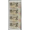 Image 1 : Uncut Sheet of (4) State of Louisiana Baby Bond Obsolete Notes