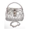 Image 2 : Miu Miu Metallic Silver Leather Matelasse Coffer Satchel Shoulder Bag