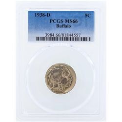 1938-D Buffalo Nickel Coin PCGS MS66