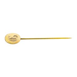 Initial "G" Stick Pin - Yellow Gold Plated