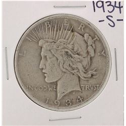 1934-S $1 Peace Silver Dollar Coin