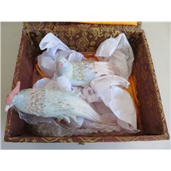 2 Glass Chinese Birds