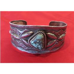 Navajo Tufa Cast Bracelet w/Turquoise