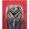 Image 4 : Navajo Tufa Cast Bracelet w/Turquoise