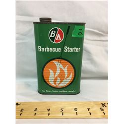 B/A BBQ STARTER FLUID, 32 OZ, W/CONTENTS, CLEAN