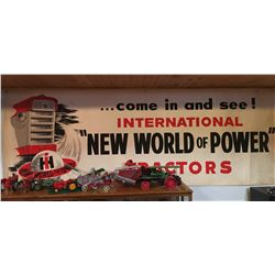 IH DEALERS BANNER, PAPER APPROX 3' X 10'