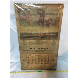1954 CHOICELAND, SASK, DEALER CALENDAR, INTACT