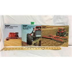 GR OF 3, MF COMBINE, TRACTOR, DISC BOOKS