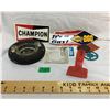 Image 1 : GR OF 12 PCS, MISC TAGS, STICKERS, B/A SCRAPER, ASHTRAY